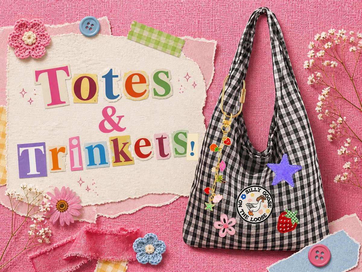 Totes & Trinkets! event artwork